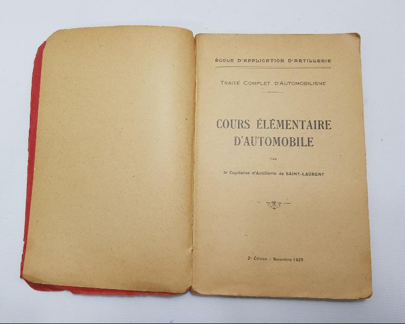1929 FRANSIZCA KİTAP: TEMEL OTOMOBİL DERSLERİ