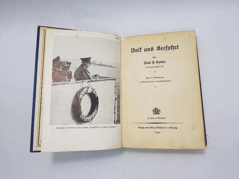 1940 NAZİ ALMANYASI ADOLF HİTLER GÖRSELLİ ALMANCA ASKERİ DENİZCİLİK KİTABI 