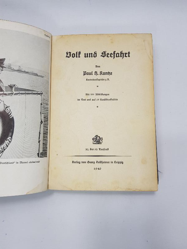 1940 NAZİ ALMANYASI ADOLF HİTLER GÖRSELLİ ALMANCA ASKERİ DENİZCİLİK KİTABI 