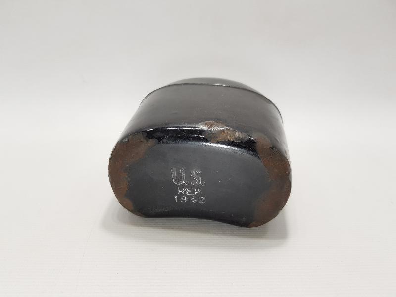 2. DÜNYA SAVAŞI DÖNEMİ 1942 TARİHLİ EMAYE ASKER MATARASI 