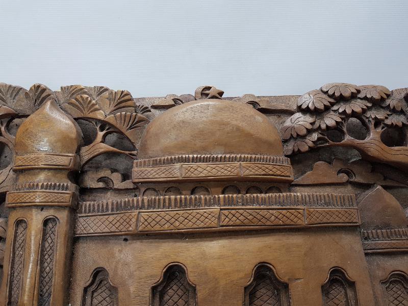 KUDÜS MESCİD-İ AKSA GÖRSELLİ EL OYMA AHŞAP PANO