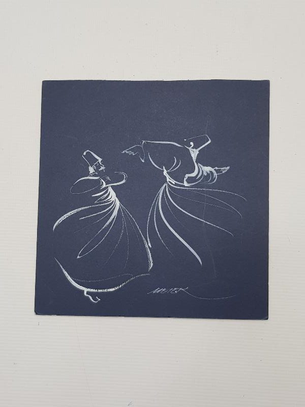 MEVLEVİLER TEMALI İMZALI RESİM 