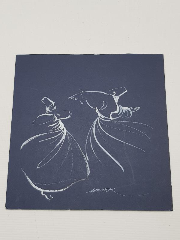 MEVLEVİLER TEMALI İMZALI RESİM 