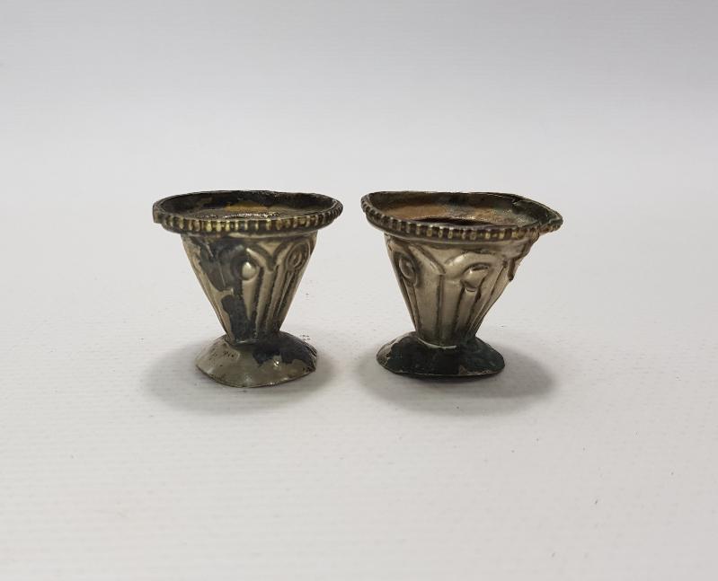 OSMANLI DÖNEMİ BİR ÇİFT GÜMÜŞ ZEMZEM KADEHİ 