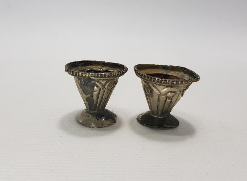 OSMANLI DÖNEMİ BİR ÇİFT GÜMÜŞ ZEMZEM KADEHİ 