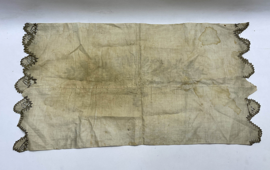 OSMANLI DÖNEMİ GÜMÜŞ SIRMA İŞÇİLİKLİ YASTIK