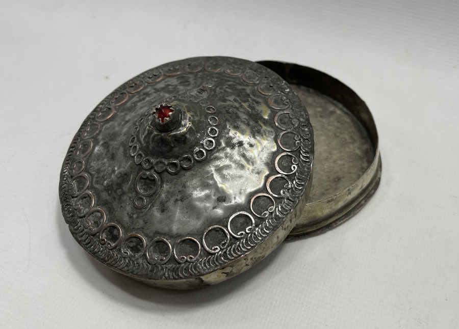 OSMANLI DÖNEMİ GÜMÜŞ TESBİH KUTUSU - MİSK-İ AMBER KUTUSU