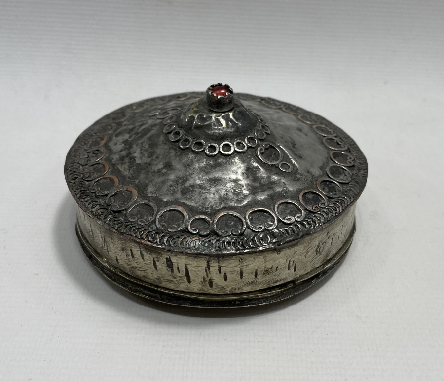 OSMANLI DÖNEMİ GÜMÜŞ TESBİH KUTUSU - MİSK-İ AMBER KUTUSU