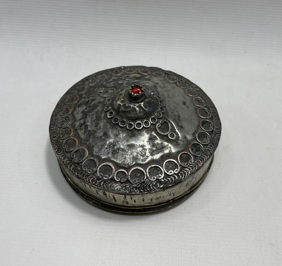 OSMANLI DÖNEMİ GÜMÜŞ TESBİH KUTUSU - MİSK-İ AMBER KUTUSU