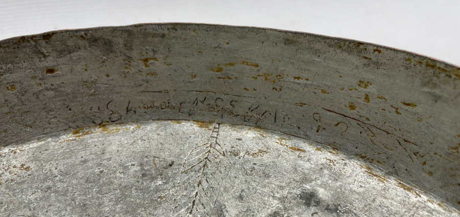 OSMANLI DÖNEMİ İÇİ ERMENİCE YAZILI ÇOK NADİR BAKIR TEPSİ