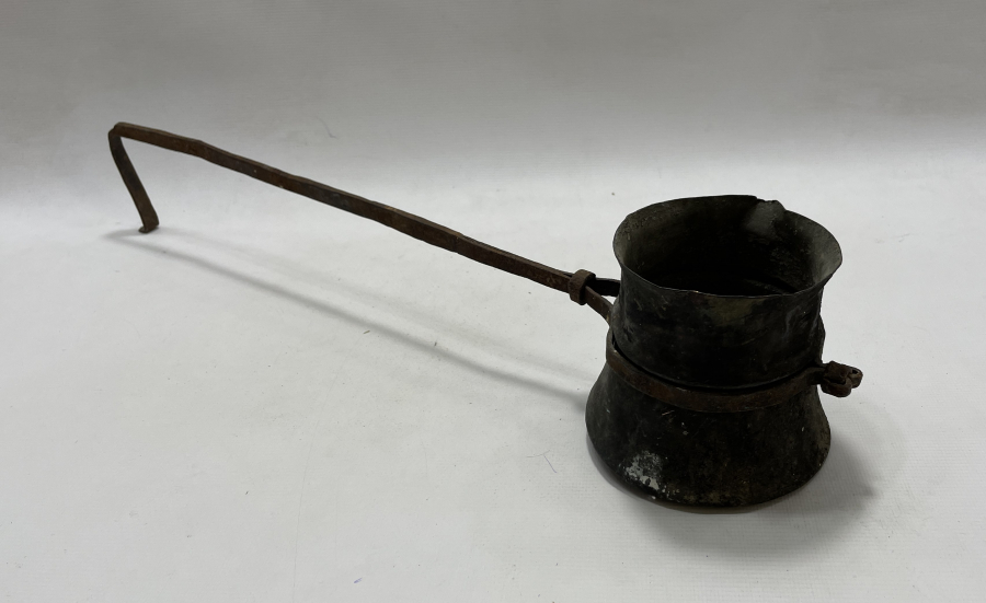 OSMANLI DÖNEMİ NADİR FORMDA KAHVECİ İŞİ CEZVE