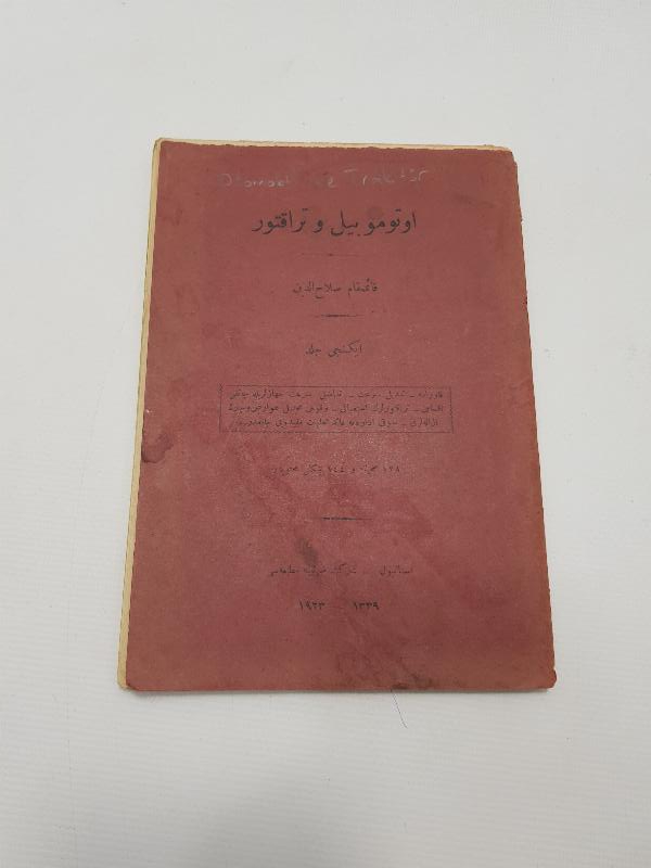 OSMANLICA KİTAP: OTOMOBİL VE TRAKTÖR