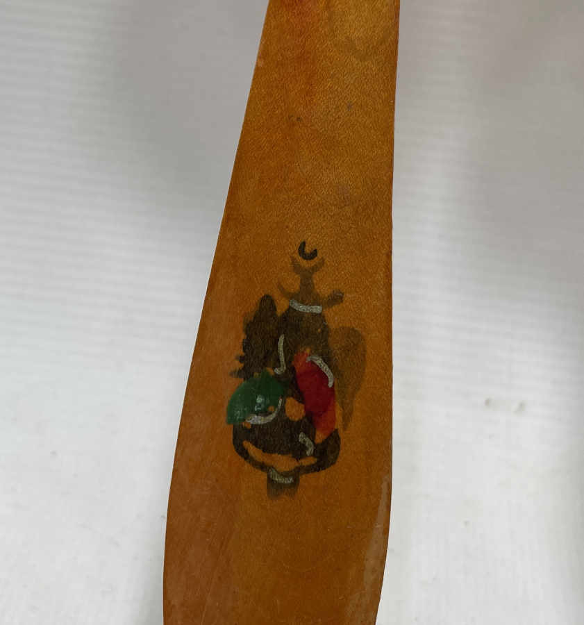 ÜZERİ OSMANLI DEVLET ARMALI ÇİFT TAHTA KAŞIK