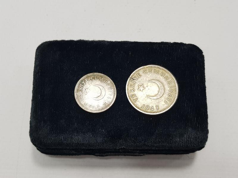 1947 YILI GÜMÜŞ 50 KURUŞ VE 1 LİRA LOTU 