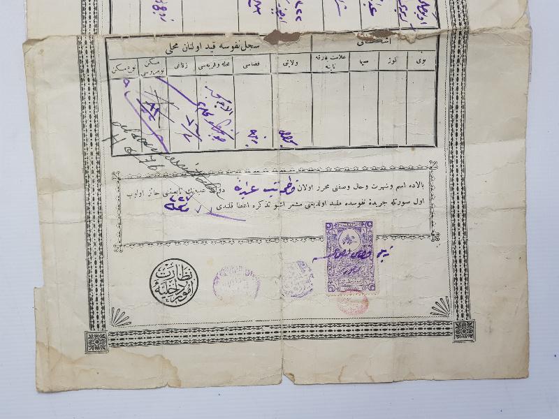 DEVLETİ ALİYYE OSMANİYE TEZKERESİ 