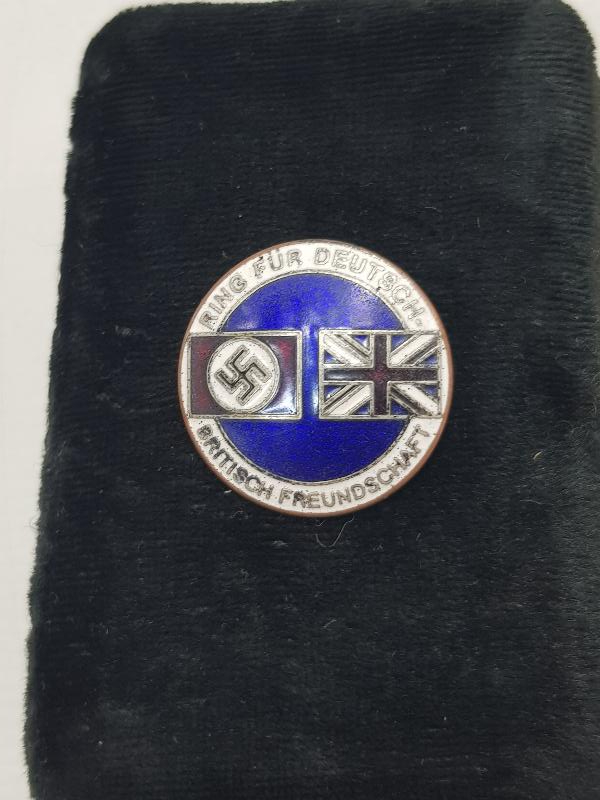 NAZİ ALMANYASI VE İNGİLTERE DOSTLUK ROZETİ