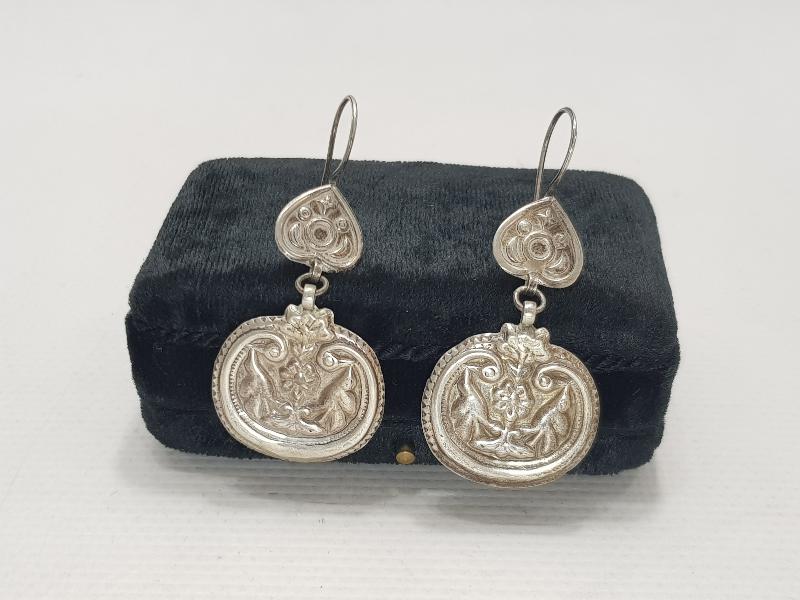 OSMANLI DÖNEMİ ERMENİ İŞİ GÜMÜŞ KÜPE 