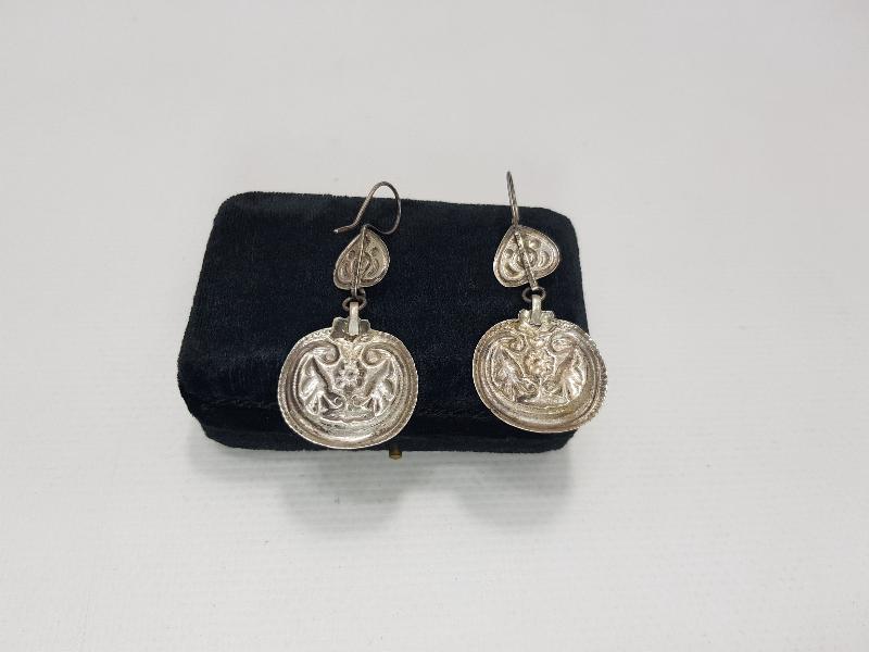 OSMANLI DÖNEMİ ERMENİ İŞİ GÜMÜŞ KÜPE 