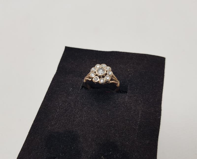 OSMANLI DÖNEMİ GÜL MODEL ELMAS YÜZÜK 