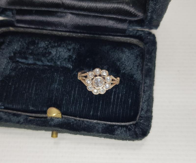 OSMANLI DÖNEMİ GÜL MODEL ELMAS YÜZÜK 