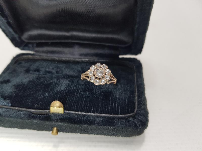 OSMANLI DÖNEMİ GÜL MODEL ELMAS YÜZÜK 