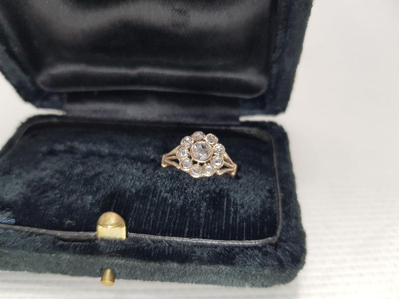 OSMANLI DÖNEMİ GÜL MODEL ELMAS YÜZÜK 