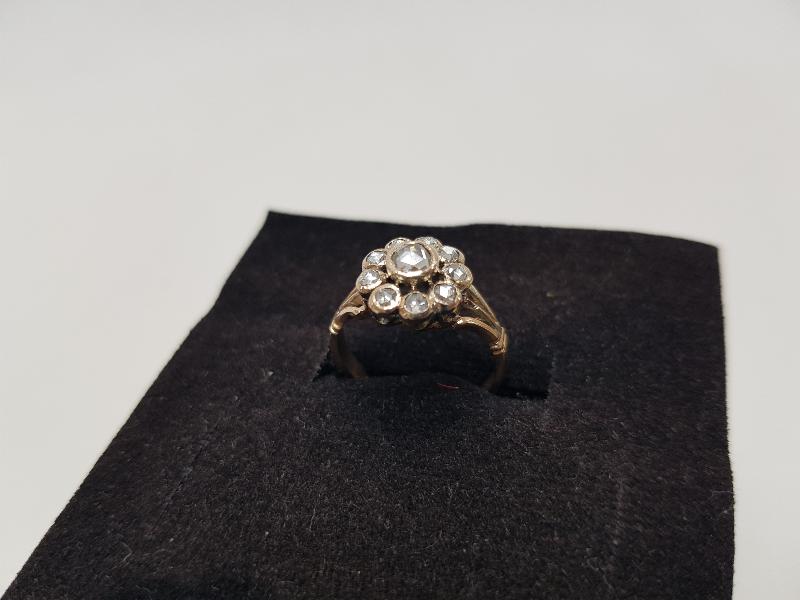 OSMANLI DÖNEMİ GÜL MODEL ELMAS YÜZÜK 