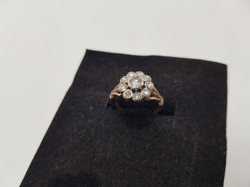 OSMANLI DÖNEMİ GÜL MODEL ELMAS YÜZÜK 