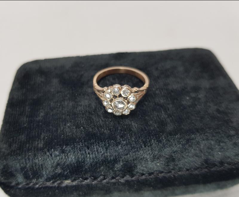 OSMANLI DÖNEMİ GÜL MODEL ELMAS YÜZÜK 