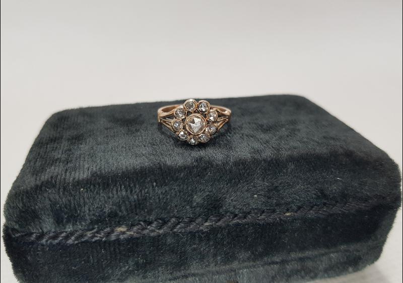 OSMANLI DÖNEMİ GÜL MODEL ELMAS YÜZÜK 