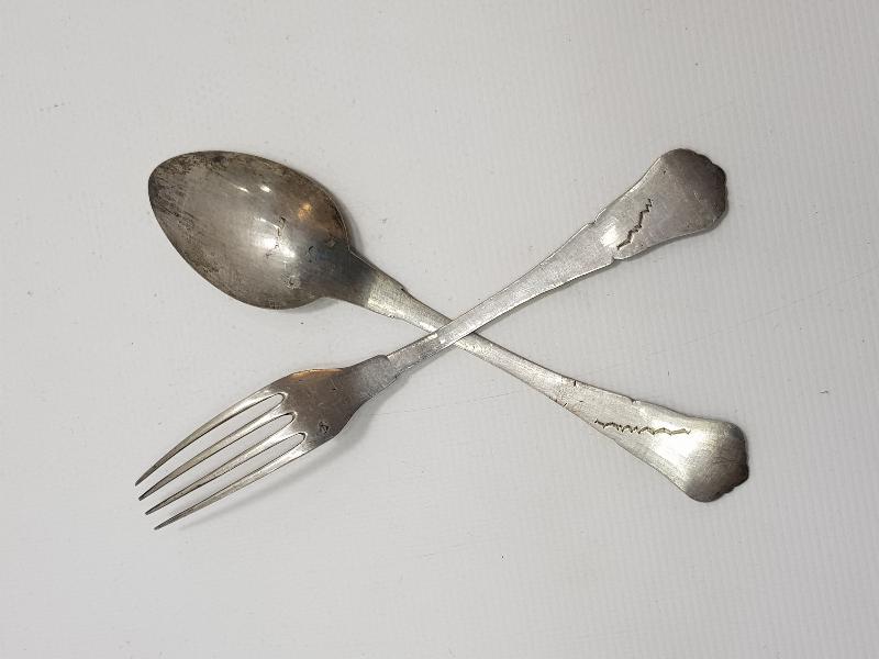 OSMANLI DÖNEMİ TUĞRALI, ÇEŞNİLİ VE SAH DAMGALI ÇATAL KAŞIK TAKIMI