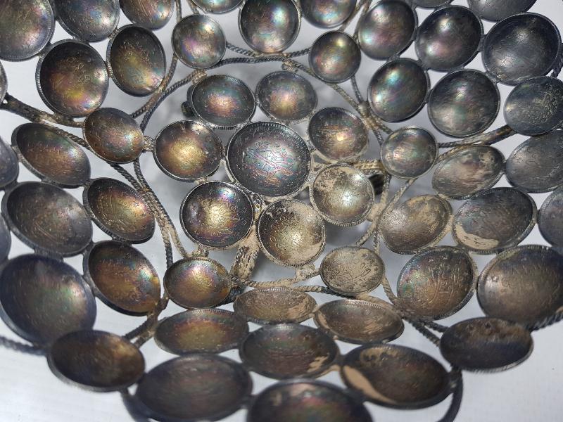 OSMANLI GÜMÜŞ PARALARDAN YAPILMIŞ NADİR FORMDA ŞEKERLİK