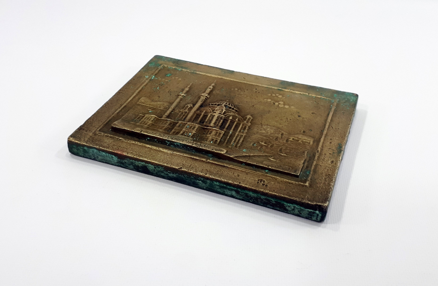 OSMANLI DÖNEMİ ORTAKÖY CAMİİ GÖRSELLİ BRONZ PLAKA