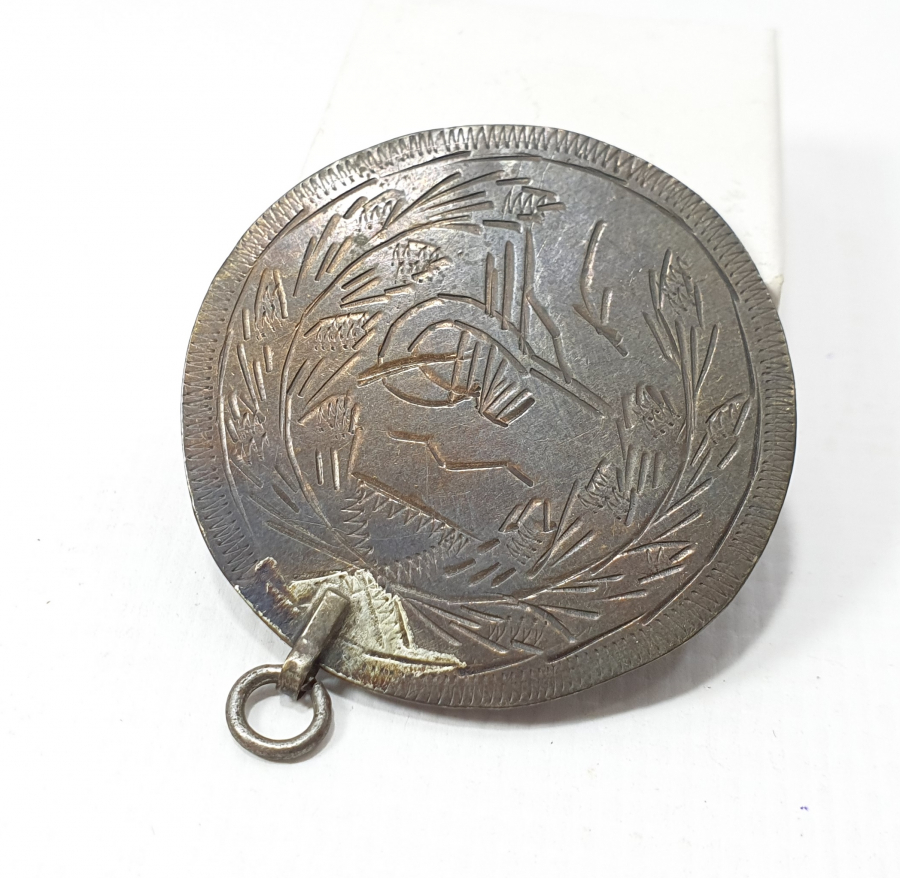 OSMANLI DÖNEMİ TUĞRALI VE DUALI GÜMÜŞ KOLYE