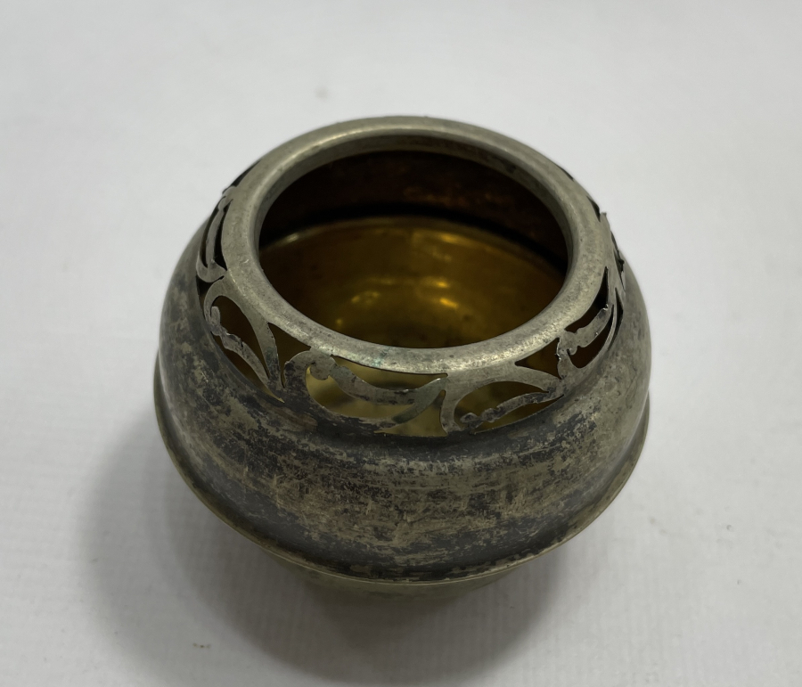 TESTERE İŞÇİLİKLİ ANTİKA GÜMÜŞ HOKKA