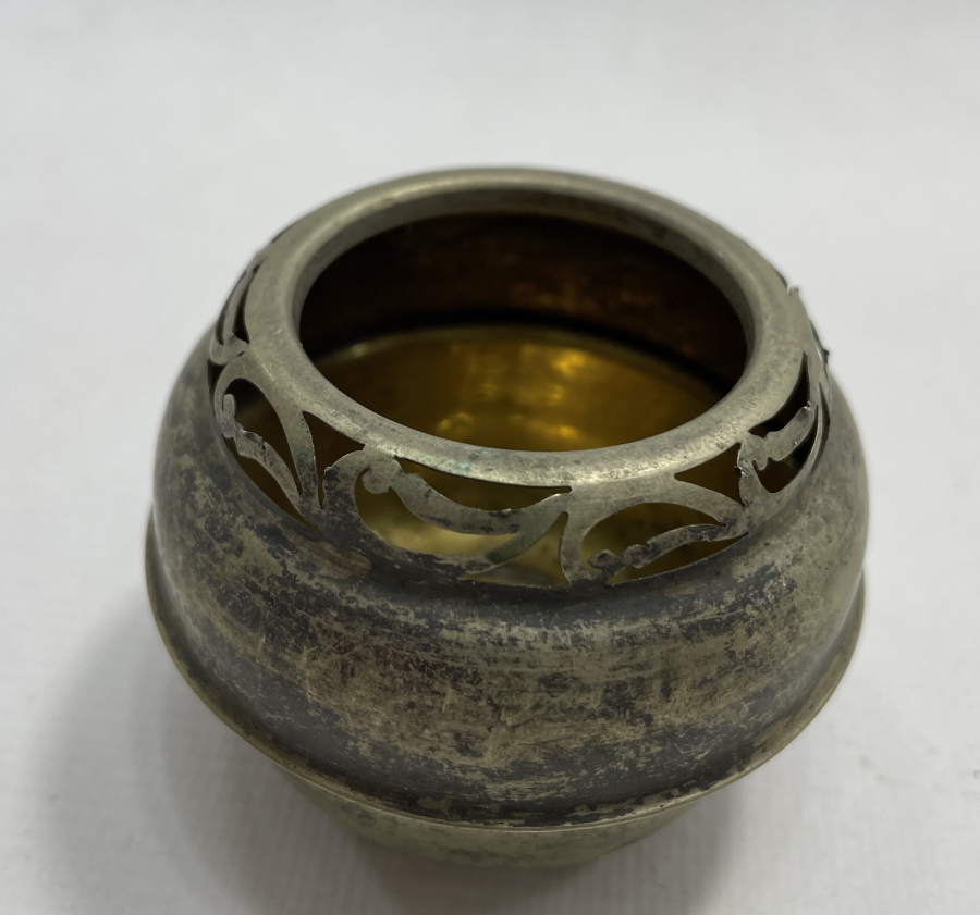 TESTERE İŞÇİLİKLİ ANTİKA GÜMÜŞ HOKKA