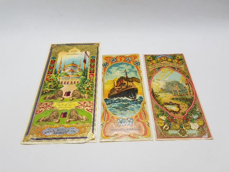 OSMANLI DÖNEMİ ÜÇ ADET FES ETİKETİ 