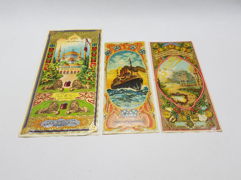 OSMANLI DÖNEMİ ÜÇ ADET FES ETİKETİ 