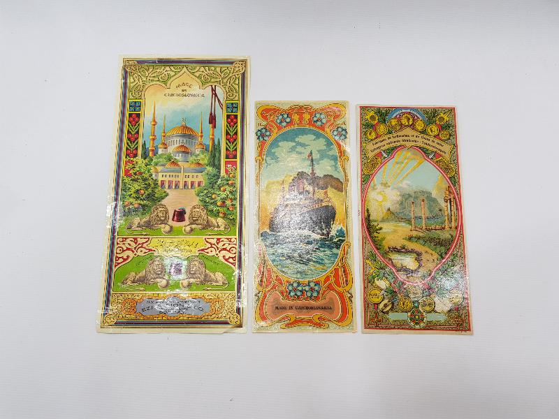 OSMANLI DÖNEMİ ÜÇ ADET FES ETİKETİ 