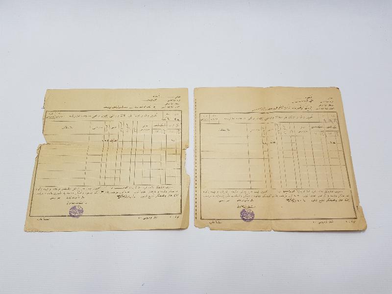 OSMANLICA ANKARA VİLAYETİ'NE AİT ÜÇ ADET EFEMERA