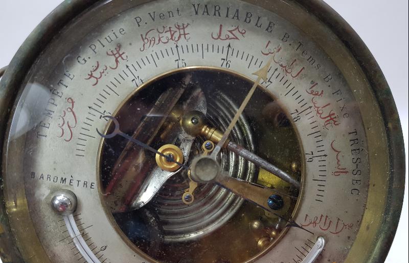 OSMANLICA YAZILI BAROMETRE VE TERMOMETRE 