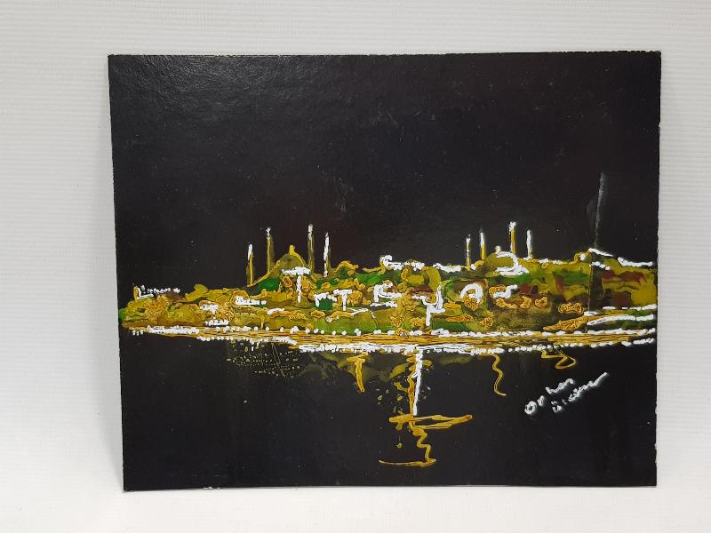 RESSAM ORHAN USKUNER İMZALI YAĞLI BOYA RESİM