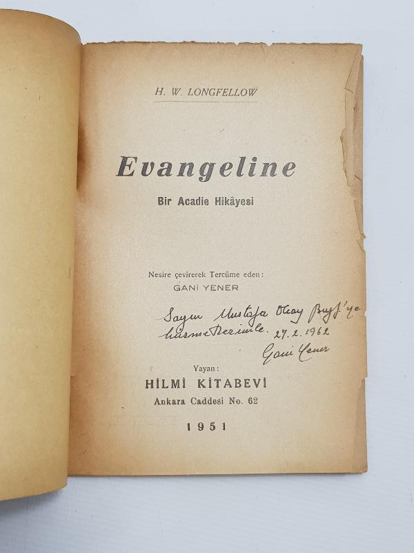 YAZAR İMZALI KİTAP: EVANGELİNE