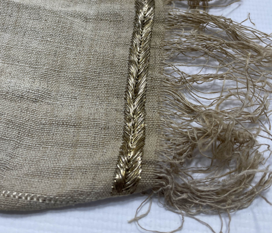 OSMANLI DÖNEMİ GÜMÜŞ SIRMA İŞÇİLİKLİ MASA ÖRTÜSÜ - RUNNER