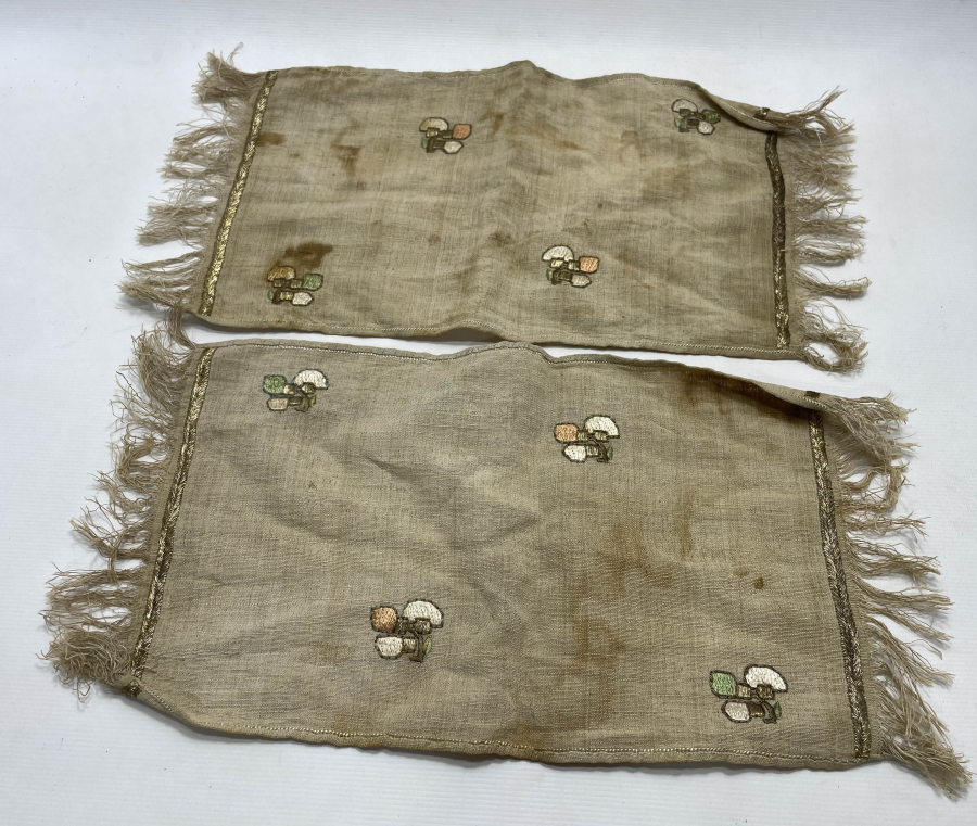 OSMANLI DÖNEMİ GÜMÜŞ SIRMA İŞÇİLİKLİ MASA ÖRTÜSÜ - RUNNER