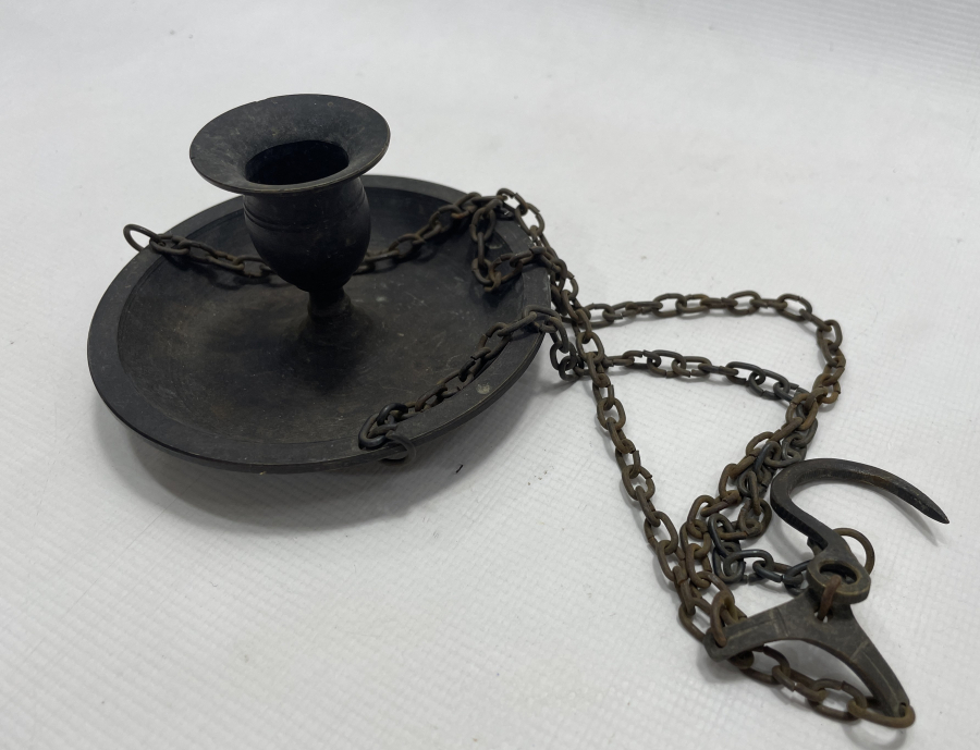 OSMANLI DÖNEMİ NADİR FORMDA SÜLEYMANİYE İŞİ ASKILI KAHVECİ MUMLUĞU - HAN MUMLUĞU