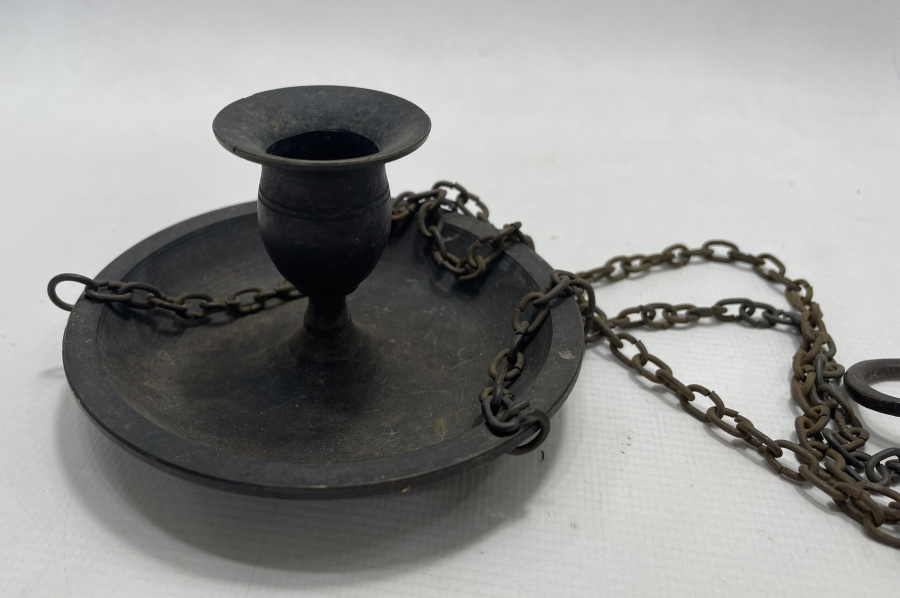 OSMANLI DÖNEMİ NADİR FORMDA SÜLEYMANİYE İŞİ ASKILI KAHVECİ MUMLUĞU - HAN MUMLUĞU