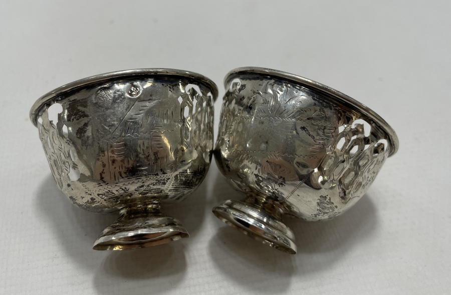 OSMANLI DÖNEMİ TUĞRALI VE SAH DAMGALI GÜMÜŞ ÇİFT FİNCAN ZARFI - HALİYLE