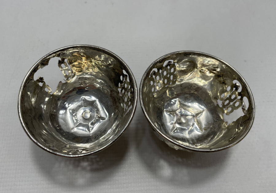 OSMANLI DÖNEMİ TUĞRALI VE SAH DAMGALI GÜMÜŞ ÇİFT FİNCAN ZARFI - HALİYLE