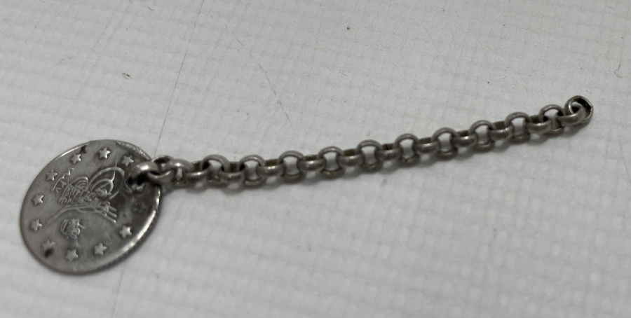 OSMANLI DÖNEMİ UCU OSMANLI PARALI GÜMÜŞ TESBİH PÜSKÜLÜ